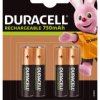 Akumulatorki Duracell Recharge R03 AAA 750 mAh (blister) - 4 sztuki