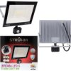 Naświetlacz lampa zewnętrzna LED KROMA 100W 4200K szara + czujnik PIR 03608 STRUHM