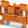 Through terminal block, push-X connection, 0.5-4.0 mm², 1 pole, 24 A, 8 kV, orange, 1741334