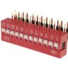 Dip switch x12 kątowy czerwony