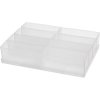 Compartment insert kit, transparent, (L x W x D) 220 x 160 x 47 mm, EINSATZ 55 2XA7-2, package with 2 pieces