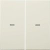 KNX easy B.Kwadrat/B.3/B.7 Klawisze z soczewką do modułu przycisku 2-krotnego, kremowy, połysk 80960382