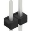 Pin header, 2 pole, pitch 2.54 mm, straight, black, 10058280