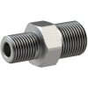 Double threaded nipple, L 47 mm, 25 bar, malleable cast iron, hot-dip galvanized, for pipe systems, 113092