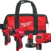 Milwaukee Kompaktowy zestaw POWERACK M12 BLPP2B-422B 2 maszyny, 1x 2.0Ah, 1x 4.0Ah akumulator i ładowarka w torbie