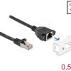 87110 Network extension cable, Easy 45, S/FTP, Cat.6a, 0.5 m, black