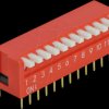 66408 DIP flip switch piano 12-digit 2.54 mm pitch THT vertical red 2