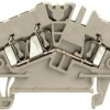 Through terminal block, spring balancer connection, 0.5-2.5 mm², 3 pole, 24 A, 8 kV, dark beige, 1706010000