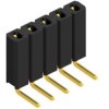Socket header, 5 pole, pitch 2.54 mm, angled, BL 3 5 G