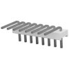 Pin header, 8 pole, pitch 2.54 mm, angled, natural, 640453-8