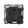 KARO Gniazdo pojedyncze z uziemieniem schuko IP44 zaciski gwintowe srebrny perłowy GPH-1SS/m/43/d OSPEL