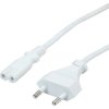 Value 19.99.2090 Mains Cable 1m White Moulded for Notebooks & Appliances