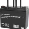 Akumulator ołowiowy multipower MPL34-12 146663, AGM, 12 V, 34 Ah