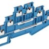 Wielorzędowa złączka szynowa Phoenix Contact poziomy: Potrójny 26 → 16AWGWciskane PT 1.5/S-3L BU 15A 500 V