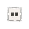 SIMON 55 Gniazdo teleinformatyczne RJ45 kat. 5e + telefoniczne RJ12 biały mat T5F.01/111 KONTAKT SIMON