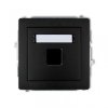 DECO Gniazdo komputerowe pojedyncze bez modułu czarny mat 12DGM-1p PT-GN-DE-67-12-ND-00
