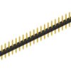 Pin header, 30 pole, pitch 2 mm, straight, black, SLY108130G