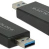 DeLOCK 65689 Adapter kablowy USB 3.1 Gen 2 Typ-A USB 3.1 Gen 2 USB Typ-C Czarny