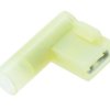 Yellow 6.3mm Flag Right Angle Insulated Crimp Connector