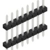 Pin header, 8 pole, pitch 2 mm, straight, black, SLY50818Z