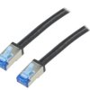 CQ7063S Patch cord S/FTP 6a linka Cu PE czarny 3m 26AWG