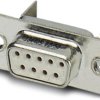 D-Sub socket, 9 pole, standard, equipped, angled, solder pin, 1654798