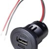 Zasilanie USB-C/A podwójne gniazdo PD/QC bez diody LED ProCar Power USB-C/A Obciążalność prądu maks.=2.2 A 12 - 24 V/DC