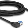 80466 RJ45 Network Cable Cat.6A S/FTP right / left angled 3 m black