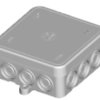 Puszka n/t szara 75x75x35 mm IP55 bezhalogenowa EC411C3