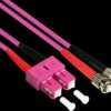 LW-810TC4 Duplex Jumper OM4 50/125µ SC/ST, 10m, violet