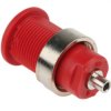 Gniazdo bananowe Żeński Połączenie lutowane typ Gniazdo bananowe Czerwony 24A Staubli rozmiar 4 mm
