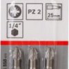 BIT, GROT, KOŃCÓWKA PZ2 EH 25MM 3 SZT.