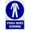 Samoprzylepna tabliczka ostrzegawcza /Stosuj odzież ochronną z podpisem/ IM/010/1/C1/F