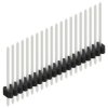 Pin header, 20 pole, pitch 1.27 mm, straight, black, 10060567