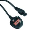 C5 Clover Leaf Socket to UK Plug Cordset 1.75M