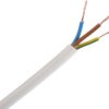 Sieciowy kabel zasilający 3 Core Polichlorek winylu PVC Sheath Biały 6.47mm od , 300 V, 500 V