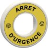 Label, Ø 60 mm, round, for emergency stop/emergency shutdown, ZBY9W3B130
