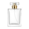 Szklana Butelka Na Perfumy Flakon Ozdobny 50ml Złoty Atomizer
