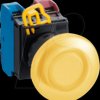 YW1L-A4E10QM3Y YW-22mm, PBI, mushroom, plastic, maint, 1NO, LED 230/240V AC/DC,