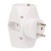 Rozgałeźnik wtyczkowy 2-gniazda z/u+2x Euro biały R-21