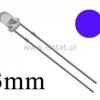 LED 5mm Ultrafiolet jasność 14mW 30mA 3 - 3,8V