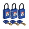 Kłódka LOTO SafeKey kompaktowa, nylonowa, niebieska (3 szt.), 150192