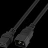 7131-2,5M Power cable C19 to C20, 2.5 m, black