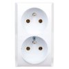 BIS Gniazdo podwójne z/u z niezamiennością faz białe GN-2BC/00