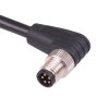 5 Way M8 Prewired Right Angle Male Industrial Circular Connector IP67 3A