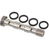 Hollow screw, L 70.5 mm, 16 bar, brass, nickel-plated, for hose, 108830