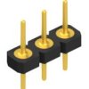 Pin header, 3 pole, pitch 2.54 mm, straight, black, 10043826