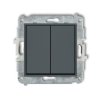 MINI Wyłącznik podwójny świecznikowy grafitowy mat 28MWP-2 KARLIK