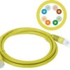 Patch-cord U/UTP kat.5e PVC 2.0m żółty KKU5ZOL2
