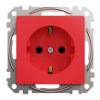 SEDNA DESIGN & ELEMENTS Gniazdo pojedyncze z uziemieniem schuko z przesłonami czerwone SDD115021 SCHNEIDER ELECTRIC